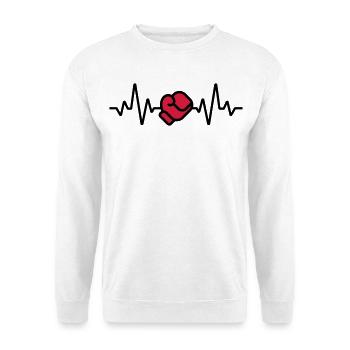 Boxe - Sweat-shirt Unisexe - blanc - Devant
