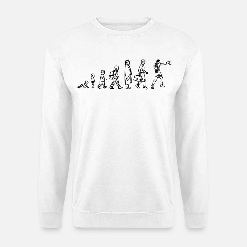Boxing Evolution - Unisex Sweatshirt - white