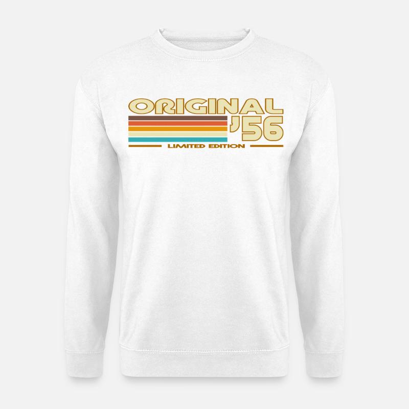 Originale 56 Retro-Streifen - Unisex Pullover - Weiß