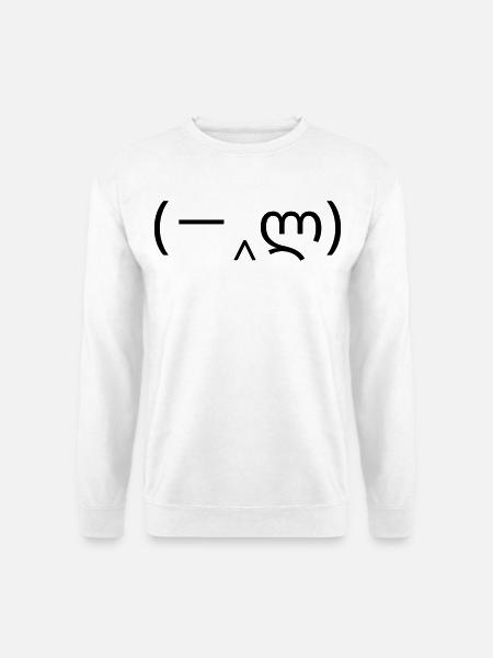 Mains émoticôniques (-‸ლ) facepalm devant le visage - Sweat-shirt Unisexe - blanc
