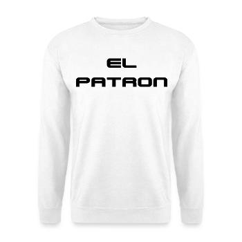El Patron Lettering – Stylish Saying - Unisex Sweatshirt - white - Front