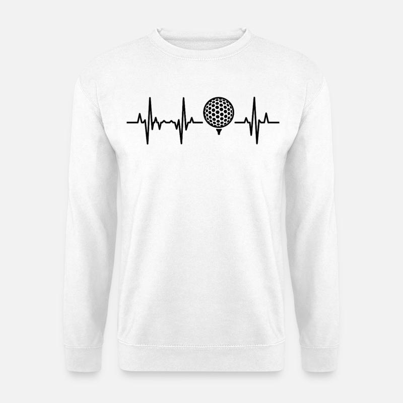 Golf cardiogram - Unisex Sweatshirt - white