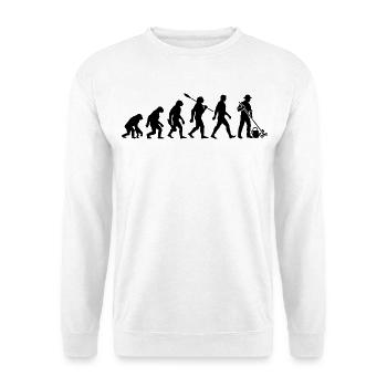 Evolution - Gärtner - Garten - Gartenarbeit - Unisex Pullover - Weiß - Vorne