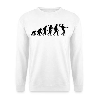 Bodybuilding Evolution Bodybuilder Muskelsport - Unisex Pullover - Weiß - Vorne - Alina (178cm) & Michal (187cm)