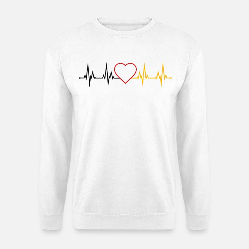 Deutschland Herzschlag  - Unisex Pullover - Weiß