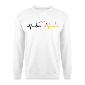 Deutschland Herzschlag - Unisex Pullover - Weiß - Vorne