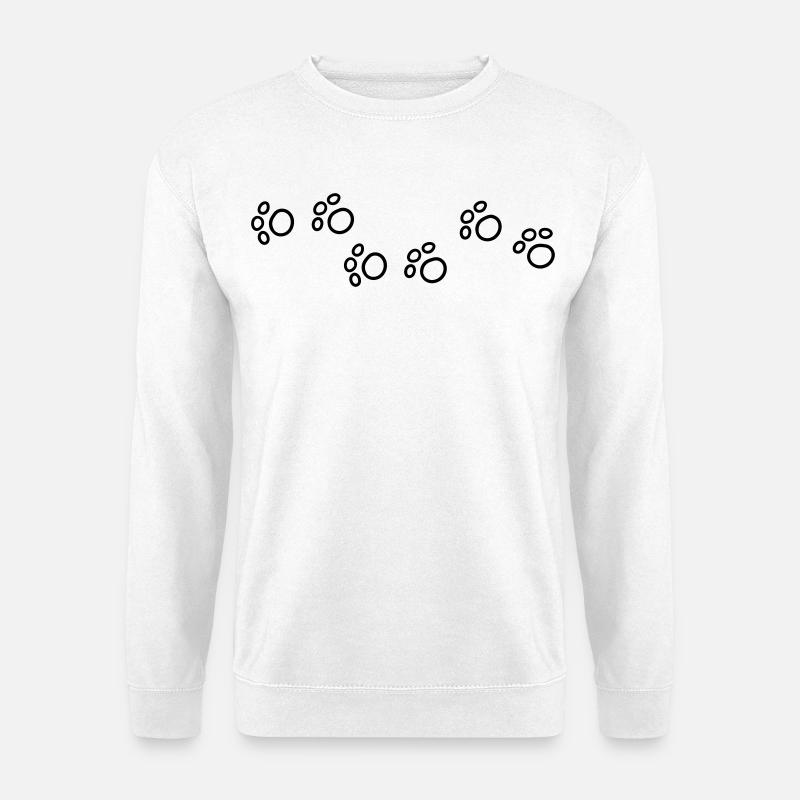 Cartoon Katzen Pfoten - Unisex Pullover - Weiß