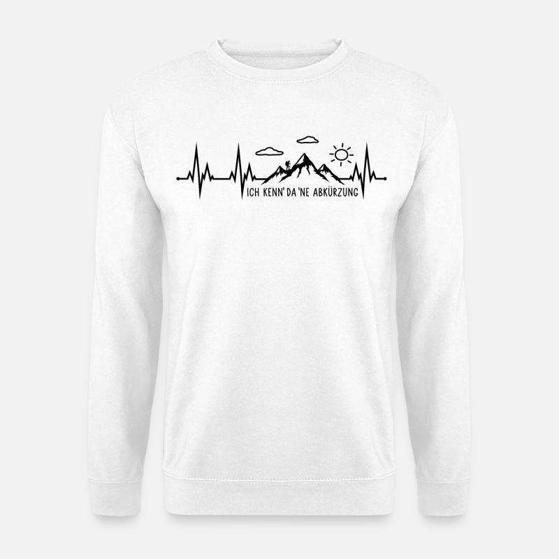 Wandern Abkürzung - Unisex Pullover - Weiß