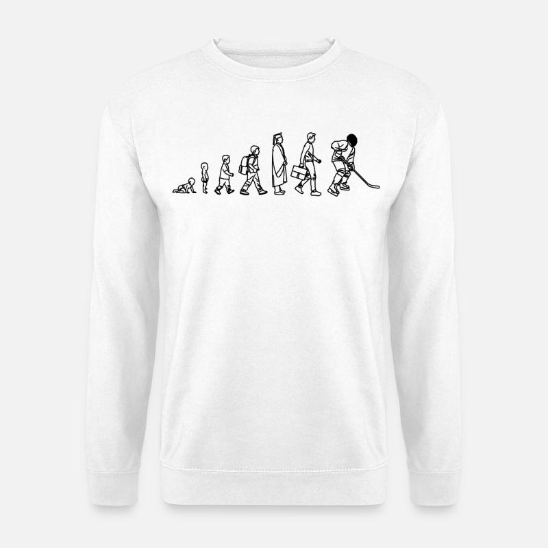 Evolution Eishockeyspieler - Unisex Pullover - Weiß
