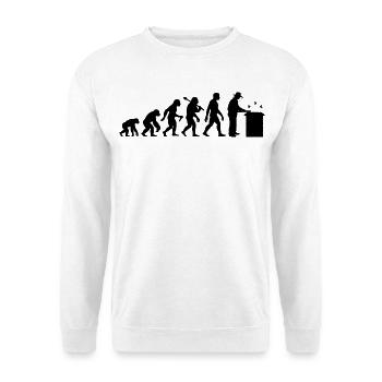 Imker Evolution Bienenzüchter Und Bienenhalter - Unisex Pullover - Weiß - Vorne - Alina (178cm) & Michal (187cm)
