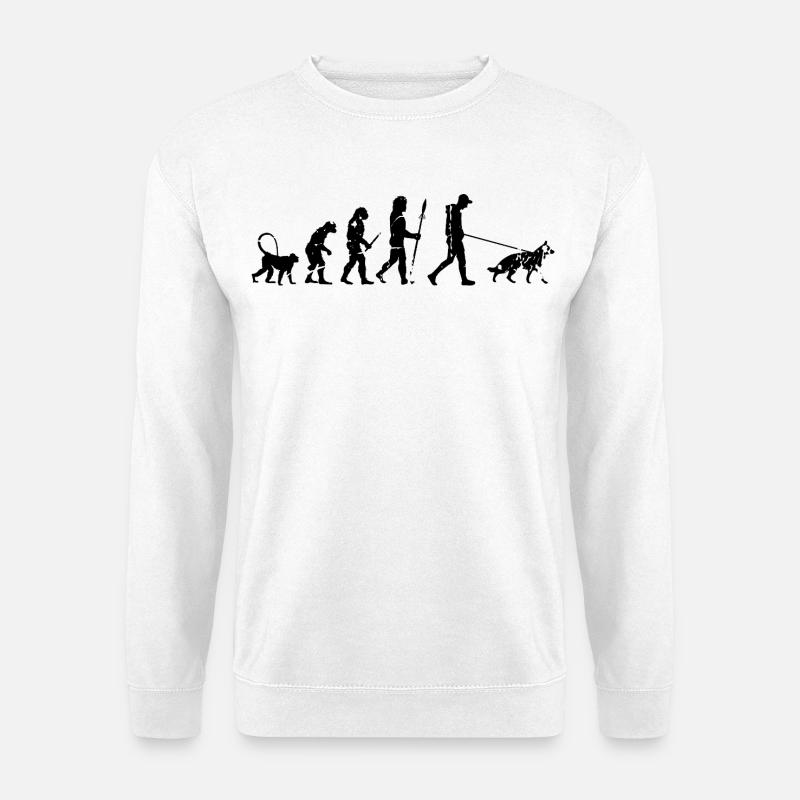 Deutscher Schäferhund Evolution - Unisex Pullover - Weiß