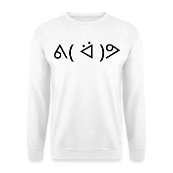 Émoticône Danse ᕕ( ᐛ )ᕗ Joyeuse - Sweat-shirt Unisexe - blanc - Devant