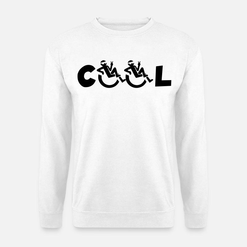 Cooler Rollstuhlfahrer, Cooler Rollstuhlfahrer * - Unisex Pullover - Weiß