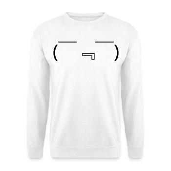 Hungriges Emote (￣﹃￣) sabbern Kaomoji - Unisex Pullover - Weiß - Vorne