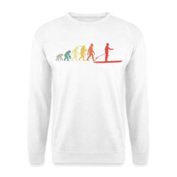 Stehpaddeln Standup Paddeling Paddler Wassersport - Unisex Pullover - Weiß - Vorne - Alina (178cm) & Michal (187cm)