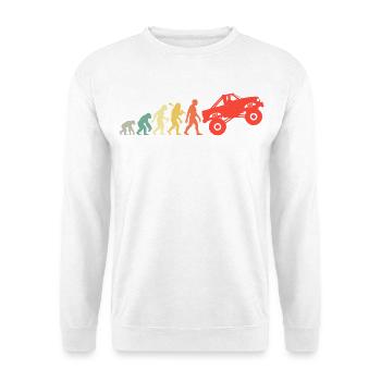 Monster Truck Evolution Motorsport Für Mann Kind - Unisex Pullover - Weiß - Vorne - Alina (178cm) & Michal (187cm)