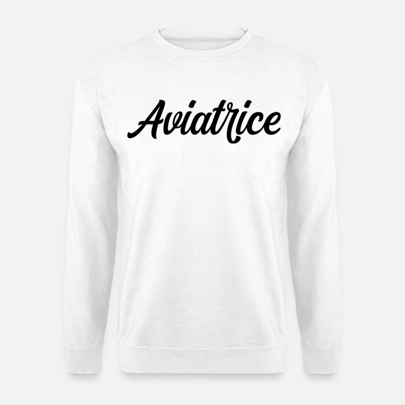 Fliegerpilot Flugzeugflug - Unisex Pullover - Weiß