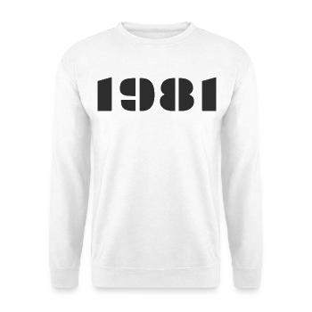 1981 - Sweat-shirt Unisexe - blanc - Devant