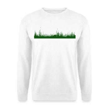 Herbe, sol, prairie, prairie herbeuse - Sweat-shirt Unisexe - blanc - Devant