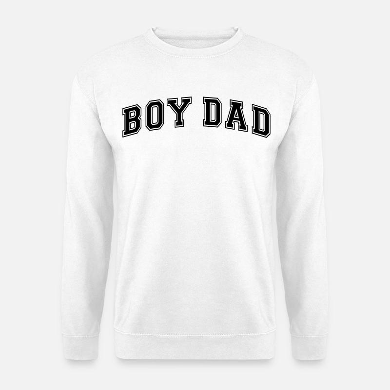 Boy Dad Vater eines Sohnes Papa Vatertag - Unisex Pullover - Weiß