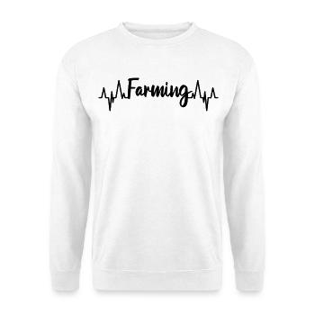 ECG de l’agriculteur - Sweat-shirt Unisexe - blanc - Devant