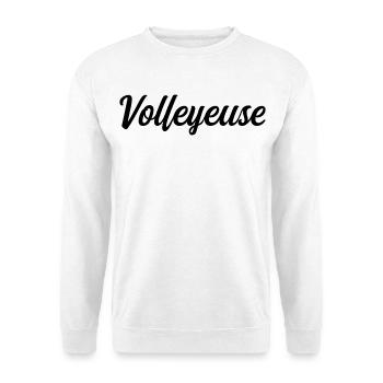 Volleyeuse Sportive Ballon Filet Smash Jeu - Sweat-shirt Unisexe - blanc - Devant