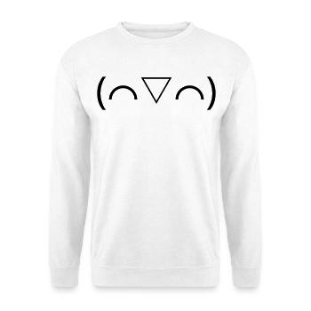 Émotique (⌒▽⌒) riante Kaomoji joyeuse - Sweat-shirt Unisexe - blanc - Devant