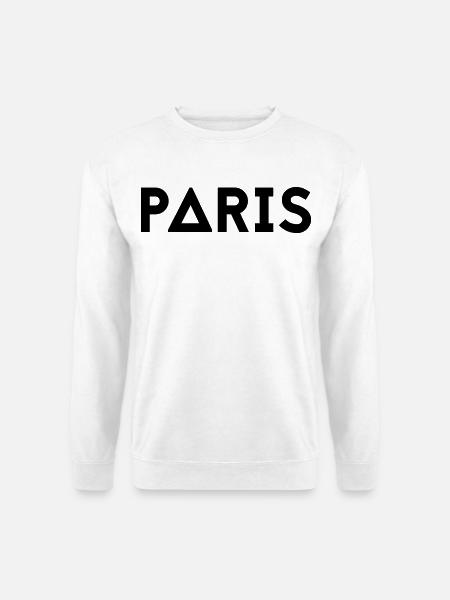 PARIS - Sweat-shirt Unisexe - blanc
