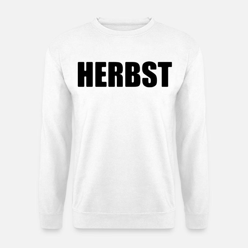 Herbst - minimalistisches Design - Unisex Pullover - Weiß