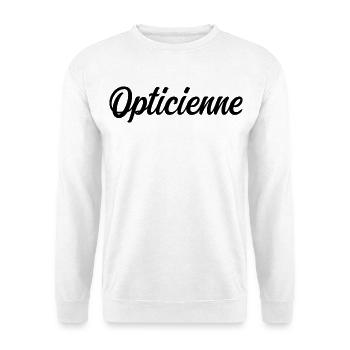 Opticienne Opticien Lunettes Vue Santé Visuelle - Sweat-shirt Unisexe - blanc - Devant