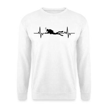 Diver - Heartbeat - Unisex Sweatshirt - white - Front