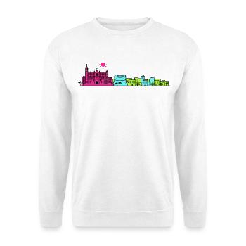 Palma de Mallorca City Skyline Cathedral Line Art - Unisex Sweatshirt - white - Front