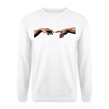 Verschlungene Hände mit künstlerischem Stil - Unisex Pullover - Weiß - Vorne