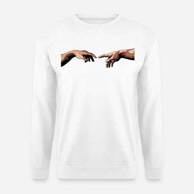 Intertwined hands with artistic style - Unisex Sweatshirt - white