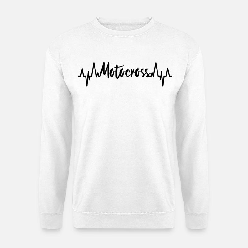 Motocross Pulslinie - Unisex Pullover - Weiß