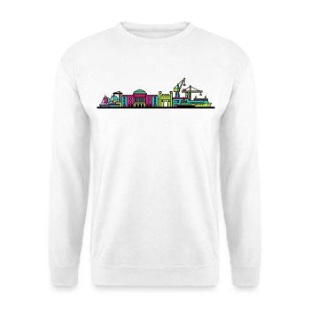 Milton Keynes City Skyline Xscape Modern Line Art - Unisex Sweatshirt - white - Front