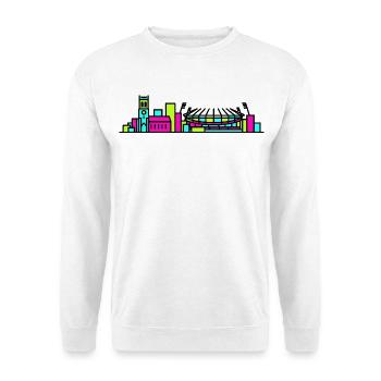 Wolverhampton City Skyline St Peter's Line Art - Unisex Sweatshirt - white - Front