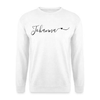 Johanna Name Vorname Dekorativ - Unisex Pullover - Weiß - Vorne