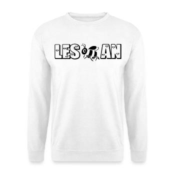 LesBEEan – Lesbian Pride Cute Bee SVG Art - Unisex Sweatshirt - white - Front