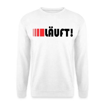 Läuft Gut Rund alles Perfekt Alles Super Ideal - Unisex Pullover - Weiß - Vorne - Alina (178cm) & Michal (187cm)
