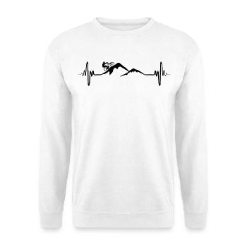 Palpitations ECG des vététistes - Sweat-shirt Unisexe - blanc - Devant