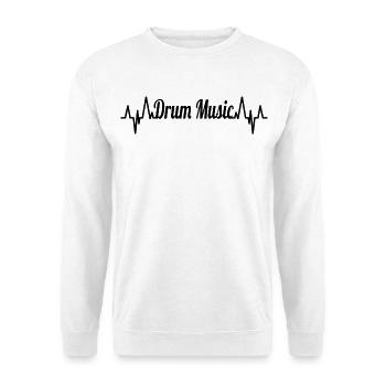 Tambours ECG Heart Line - Sweat-shirt Unisexe - blanc - Devant