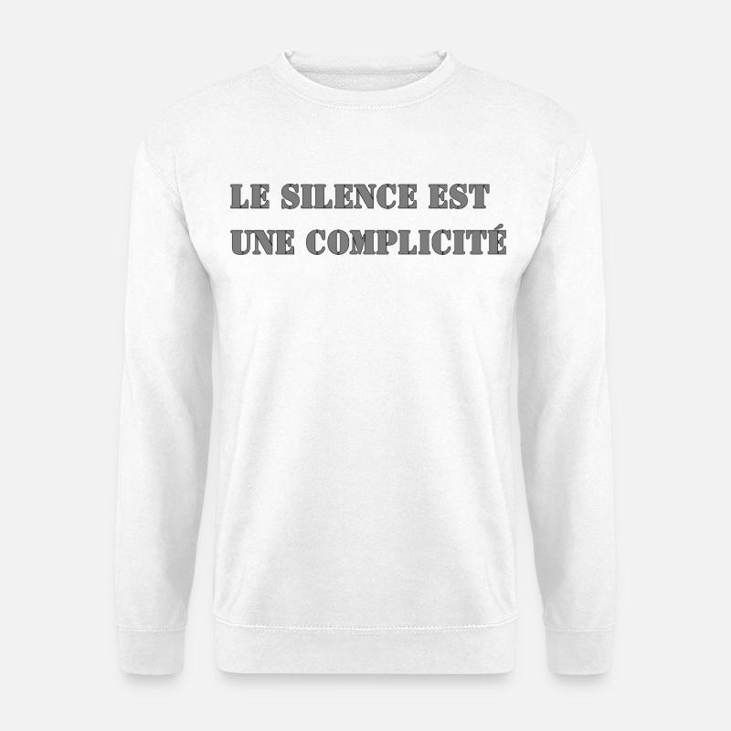 SCHWEIGEN IST MITSCHULD - Unisex Pullover - Weiß