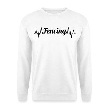 Fechten Herzklopfen - Unisex Pullover - Weiß - Vorne