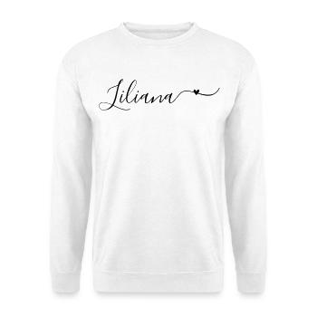 Liliana Name Vorname Dekorativ - Unisex Pullover - Weiß - Vorne
