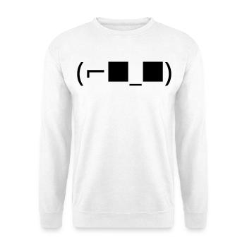 Lunettes de soleil Émoticon (⌐■_■) Accepte - Sweat-shirt Unisexe - blanc - Devant