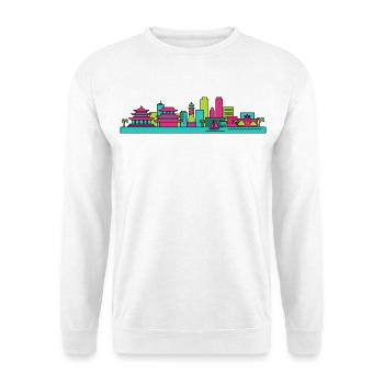 Wollongong City Skyline Leuchtturm Moderne Kunst - Unisex Pullover - Weiß - Vorne