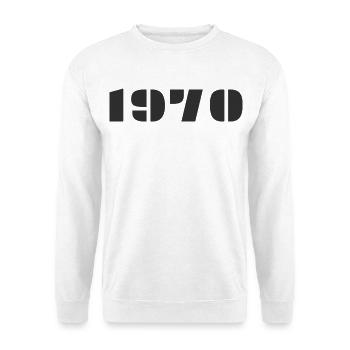 1970 - Sweat-shirt Unisexe - blanc - Devant