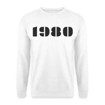 1980 - Sweat-shirt Unisexe - blanc - Devant