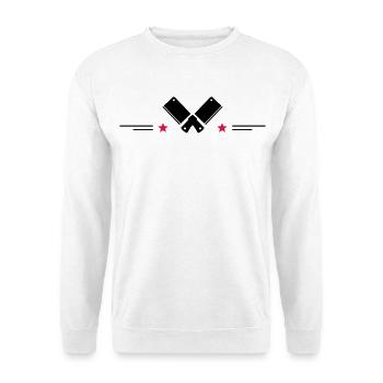 Couteaux de cuisine pour les chefs étoilés - Sweat-shirt Unisexe - blanc - Devant